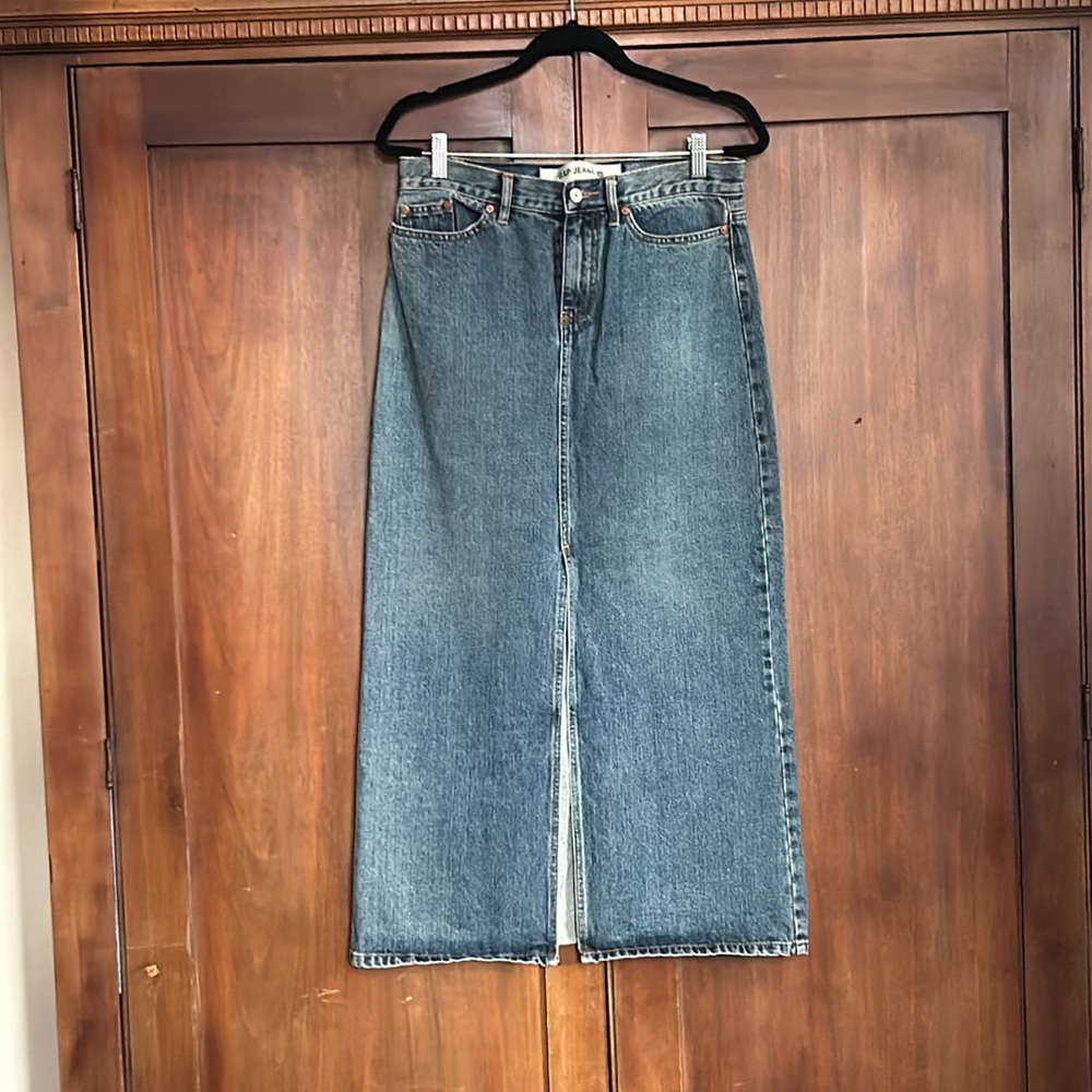 Y2K Vintage Gap Denim Maxi Skirt 6